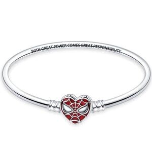 🕷️Spider-Man Heart inspired Bracelet 7.5 inches